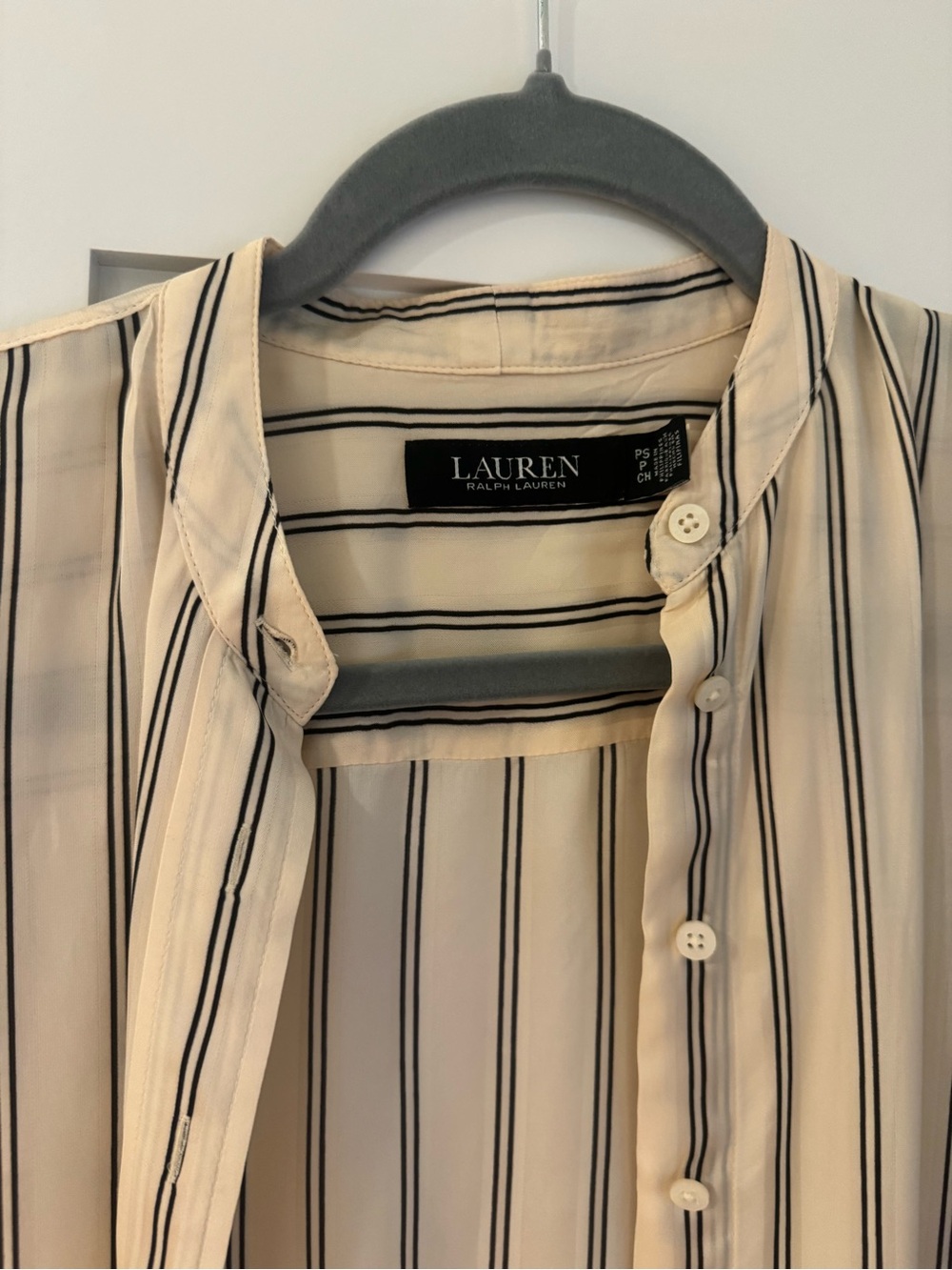 Lauren Ralph Lauren Cream Stripe women’s Button-Up Shirt